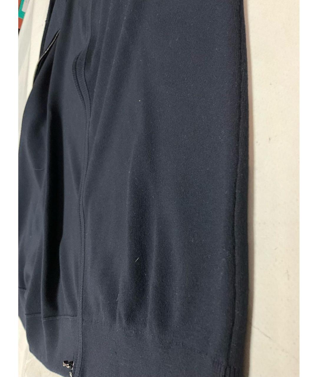 LORO PIANA Синий шерстяной кардиган, фото 4