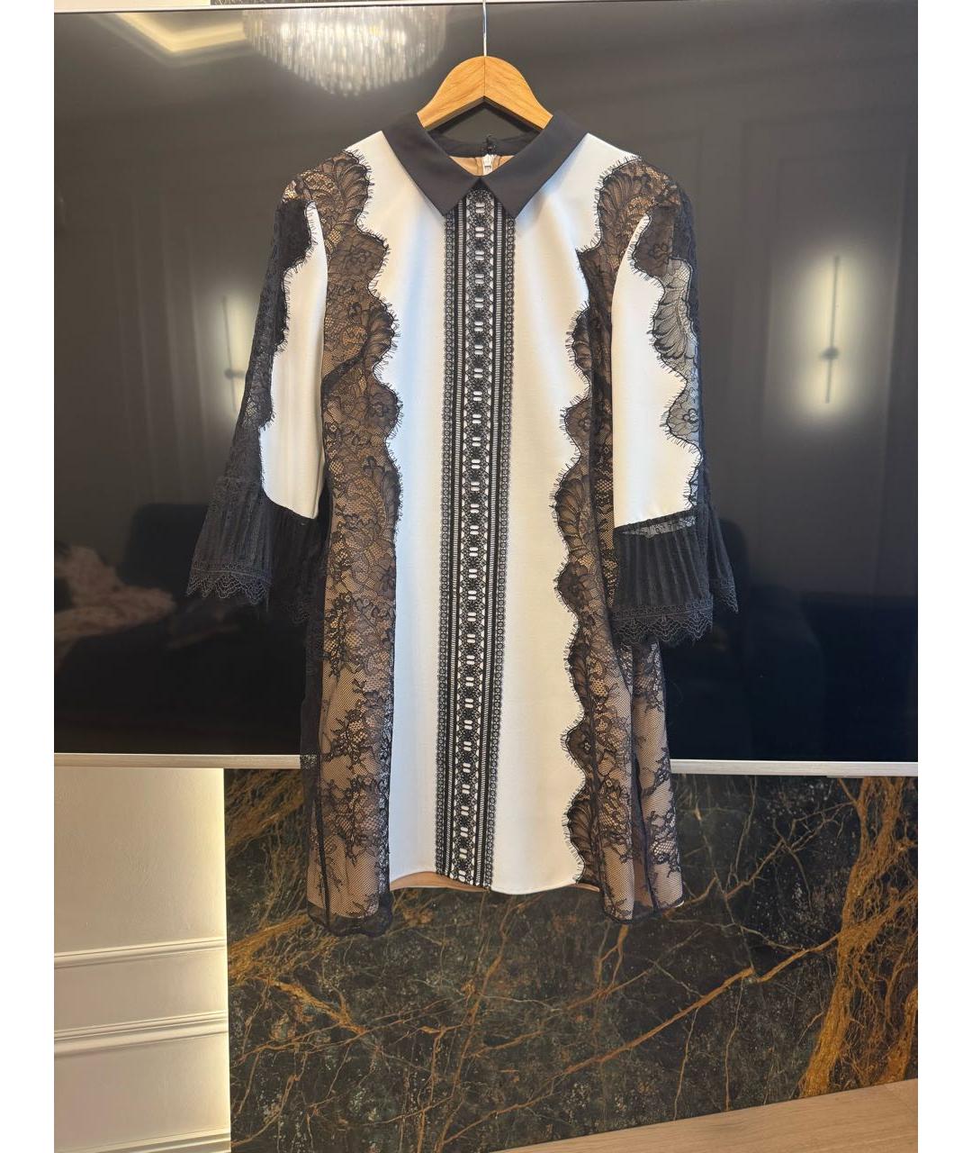 SELF-PORTRAIT Белое ацетатное коктейльное платье, фото 4