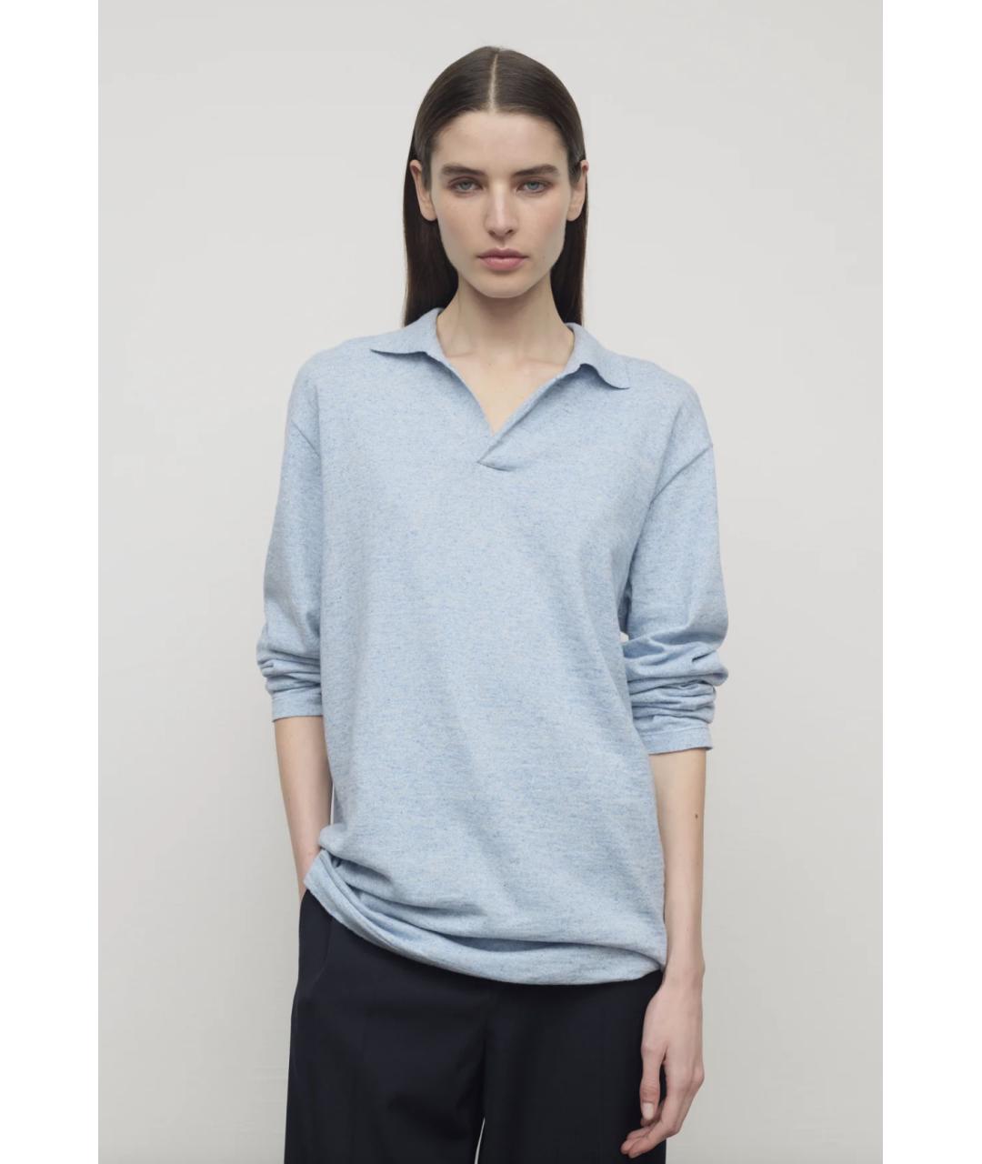 THE ROW Голубой хлопковый джемпер / свитер, фото 3