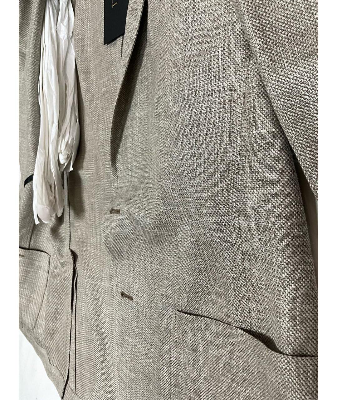 ZILLI Бежевый шерстяной пиджак, фото 4
