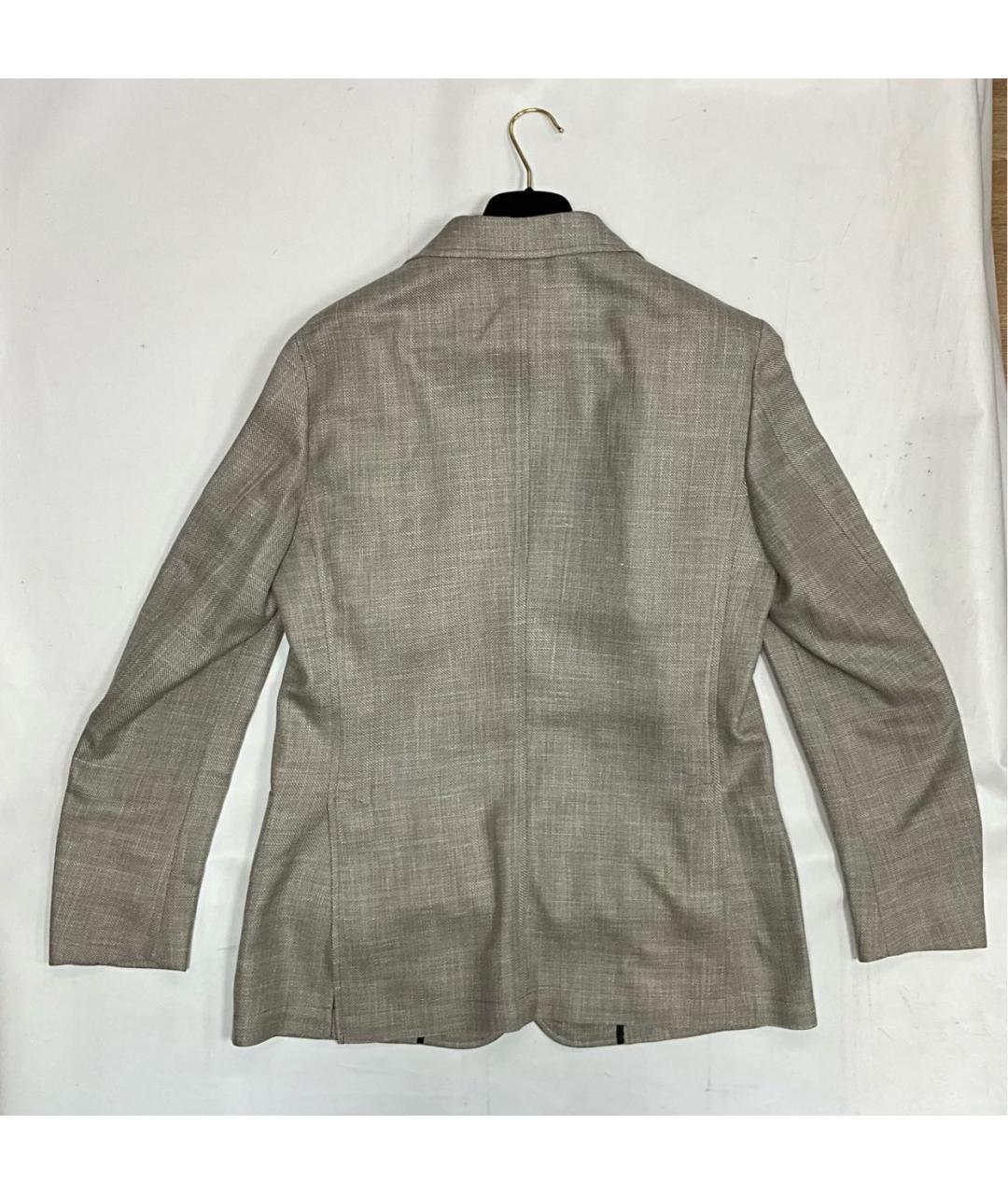 ZILLI Бежевый шерстяной пиджак, фото 6