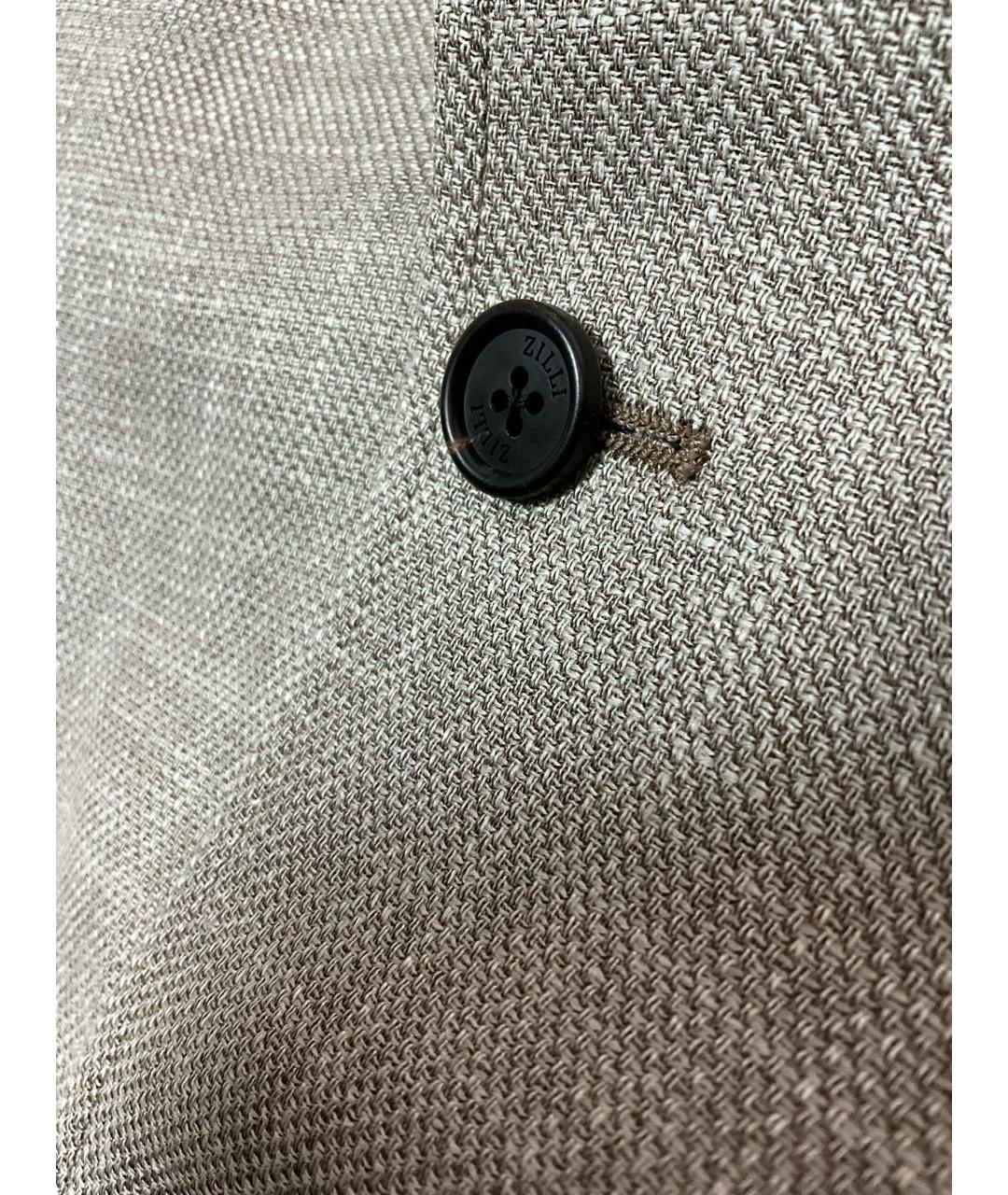 ZILLI Бежевый шерстяной пиджак, фото 3