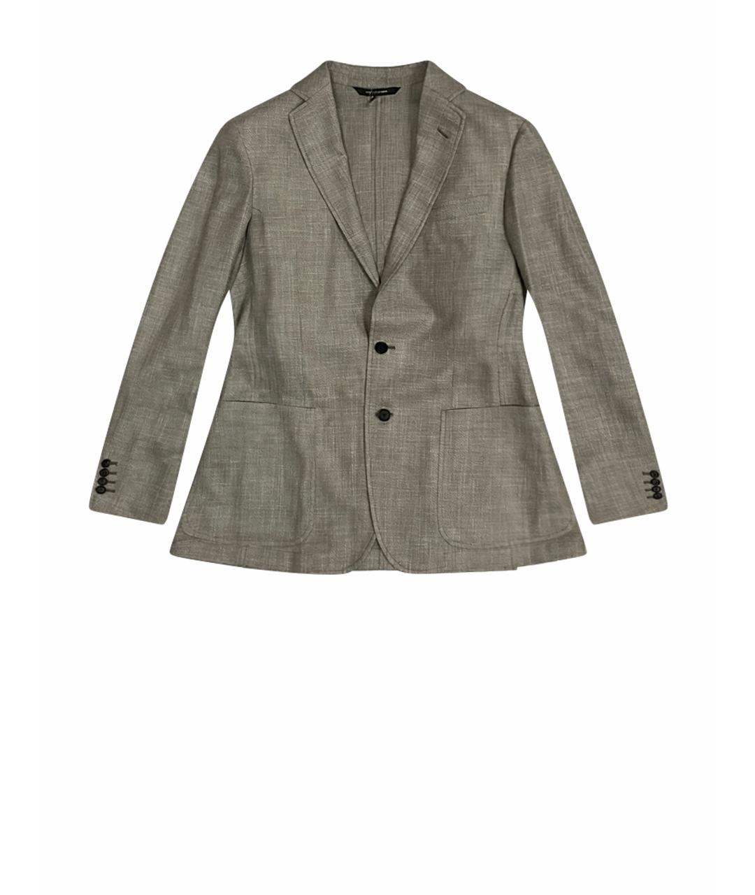 ZILLI Бежевый шерстяной пиджак, фото 1