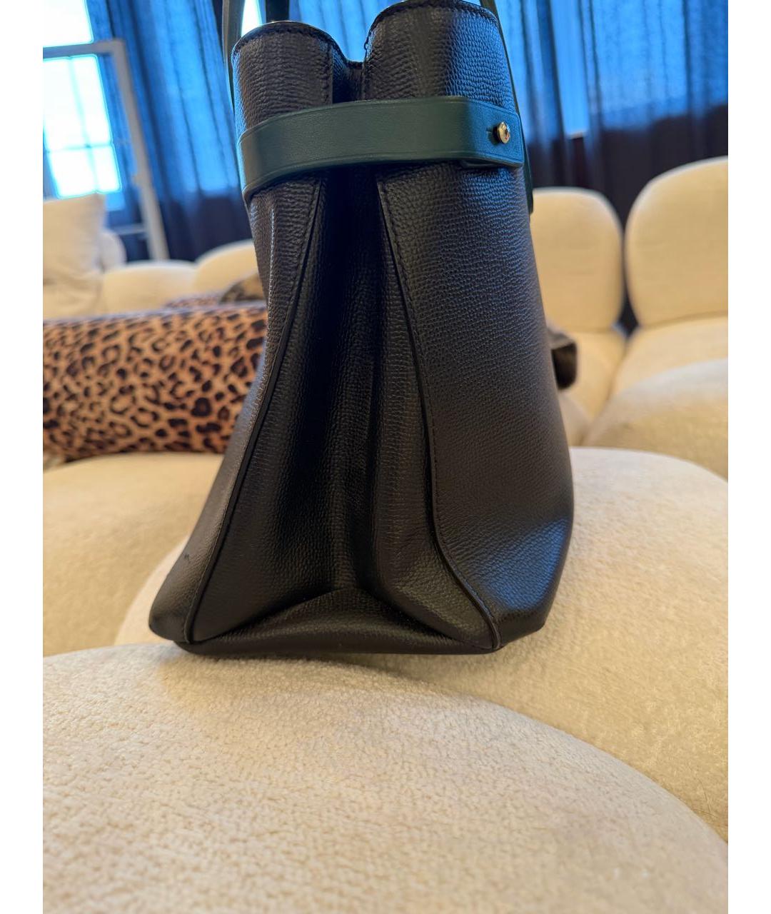 BURBERRY Черная кожаная сумка тоут, фото 5