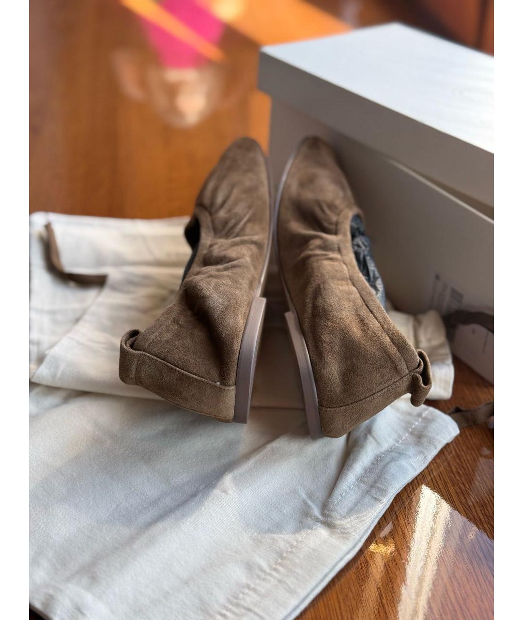 12 STOREEZ Коричневые замшевые балетки, фото 4