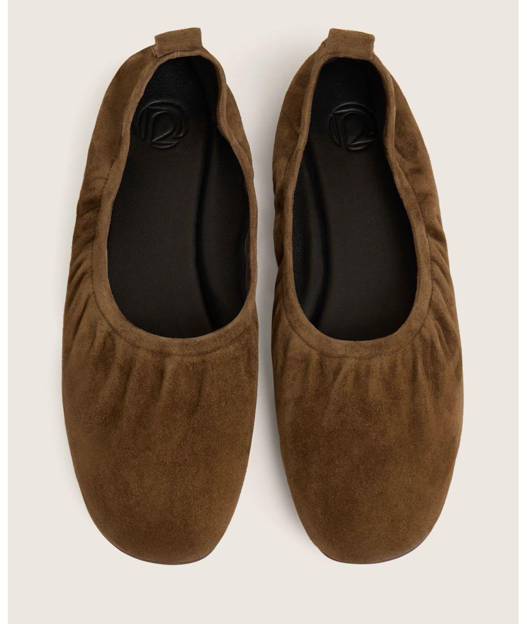 12 STOREEZ Коричневые замшевые балетки, фото 2