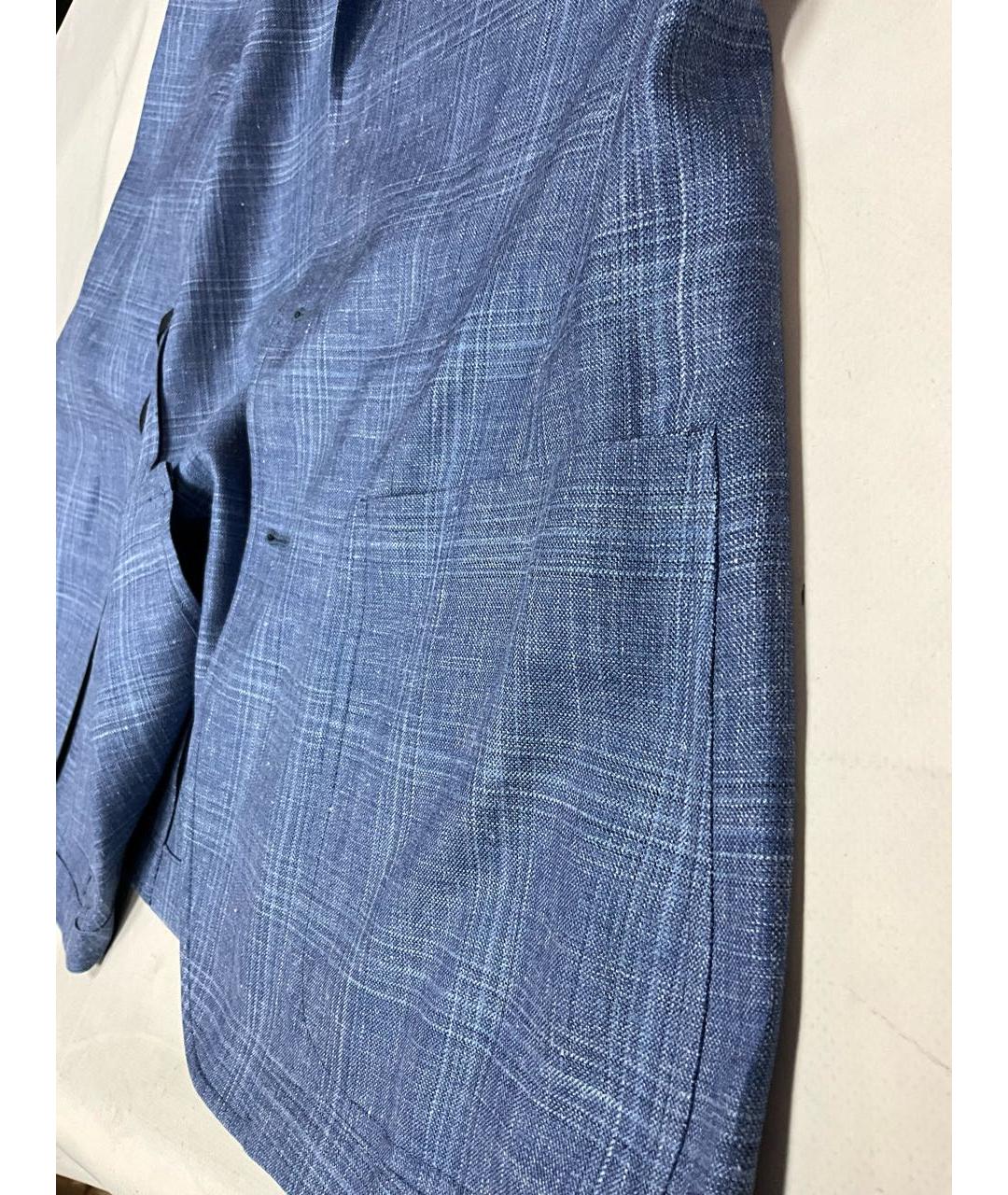 ZILLI Голубой шерстяной пиджак, фото 5