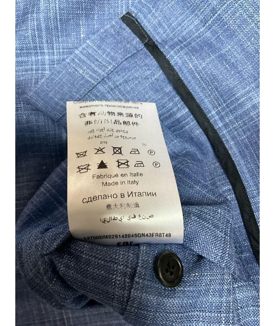 ZILLI Голубой шерстяной пиджак, фото 7