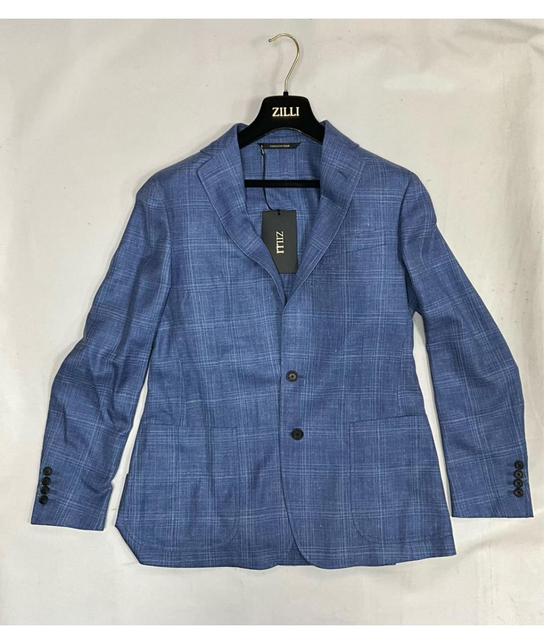ZILLI Голубой шерстяной пиджак, фото 8