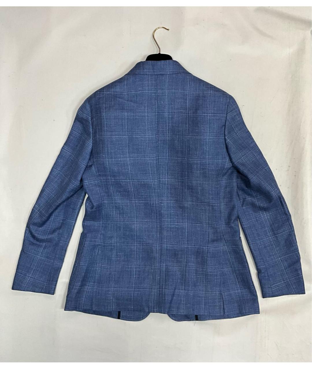 ZILLI Голубой шерстяной пиджак, фото 4