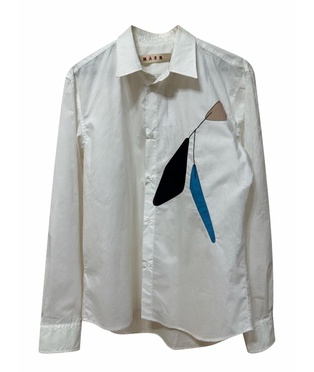 MARNI Белая хлопковая кэжуал рубашка, фото 1