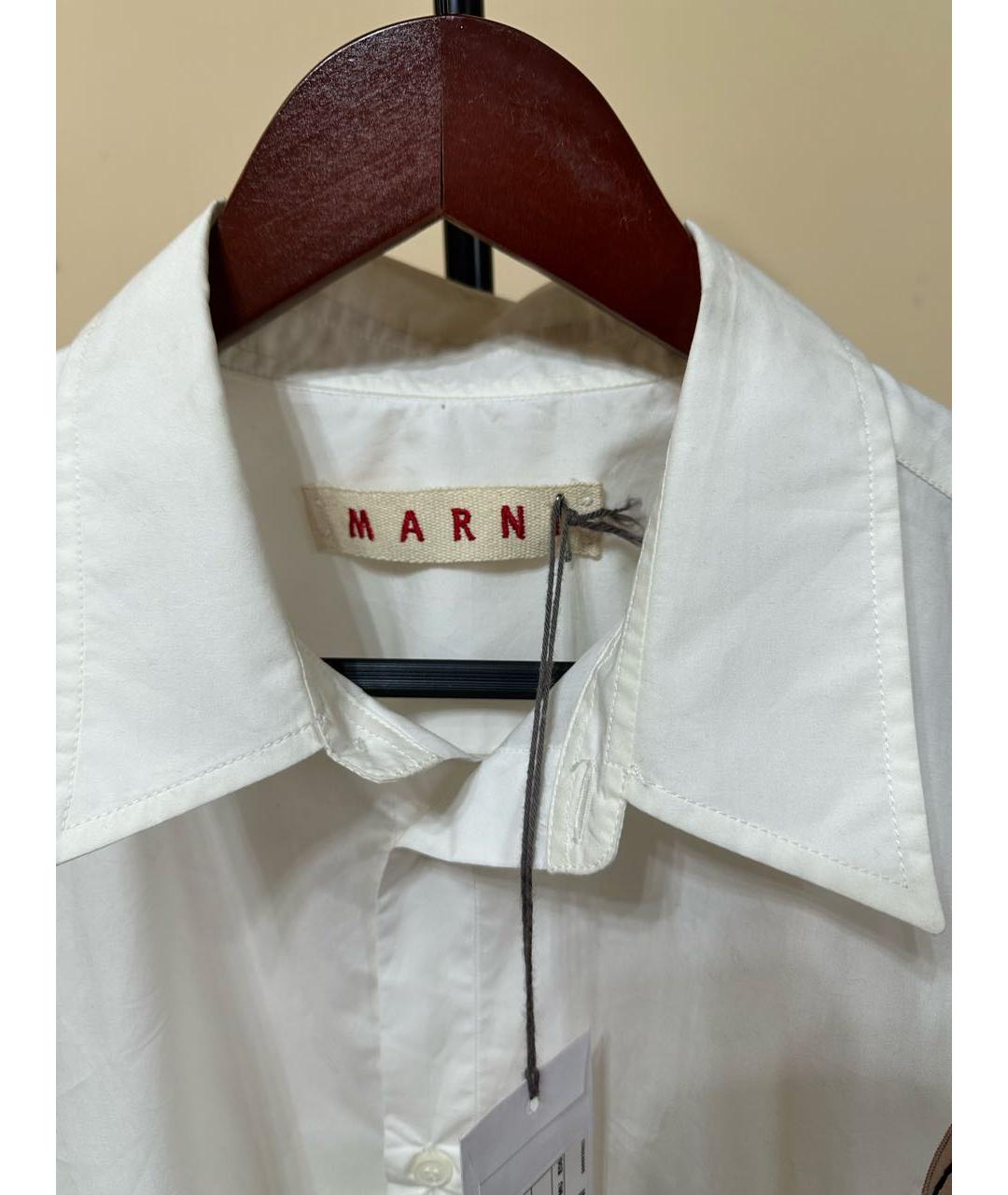 MARNI Белая хлопковая кэжуал рубашка, фото 8