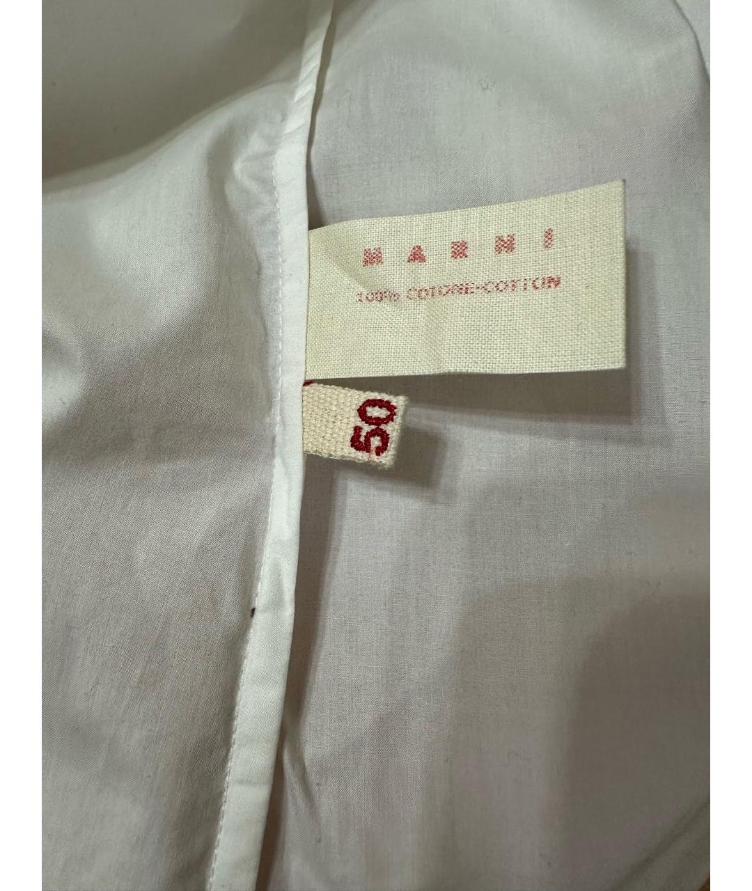 MARNI Белая хлопковая кэжуал рубашка, фото 6