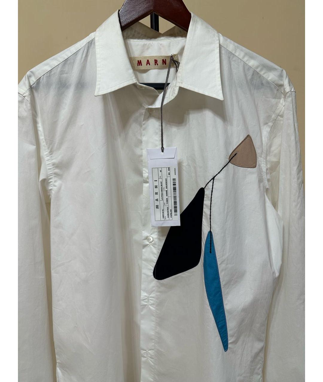 MARNI Белая хлопковая кэжуал рубашка, фото 3