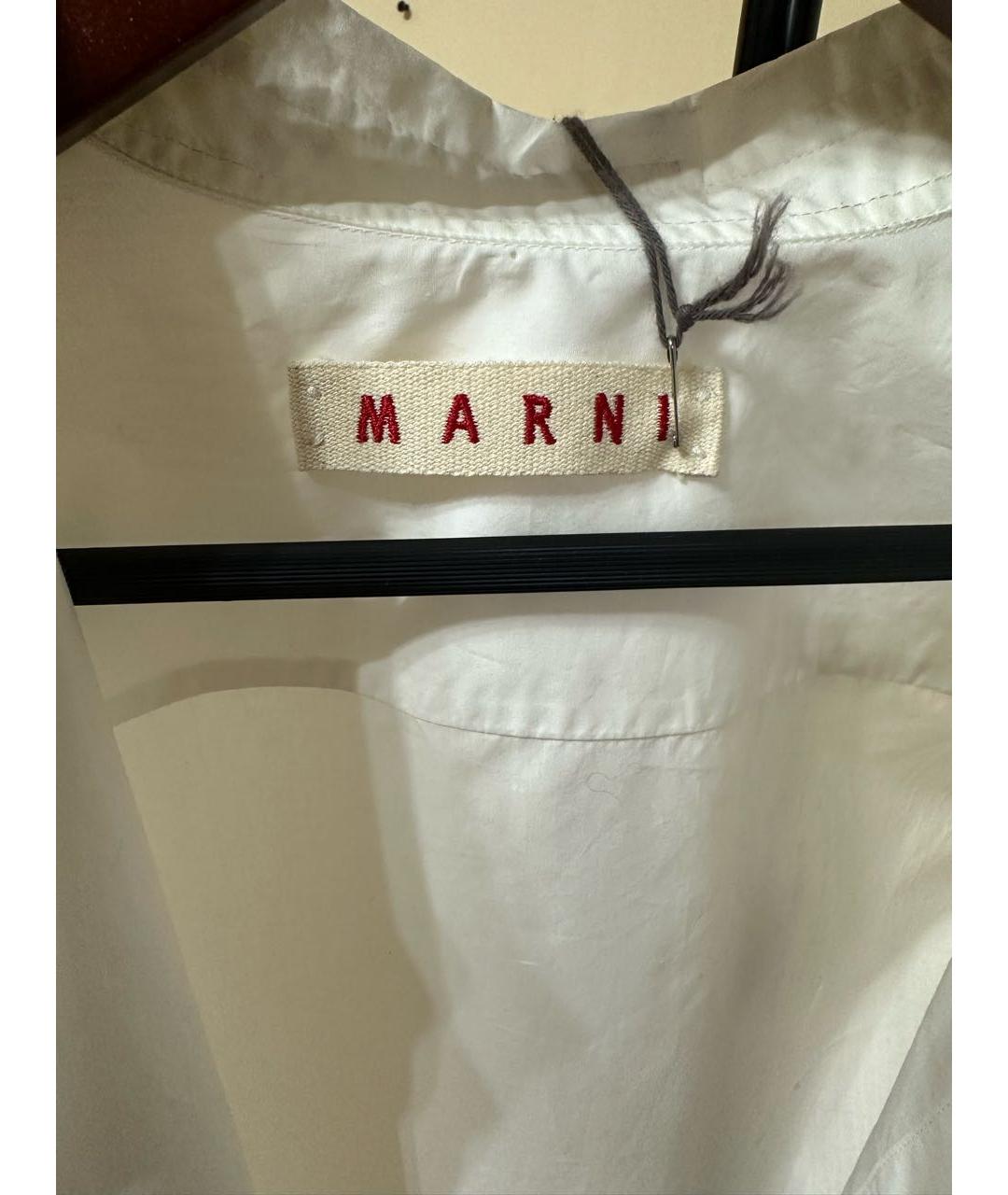 MARNI Белая хлопковая кэжуал рубашка, фото 4