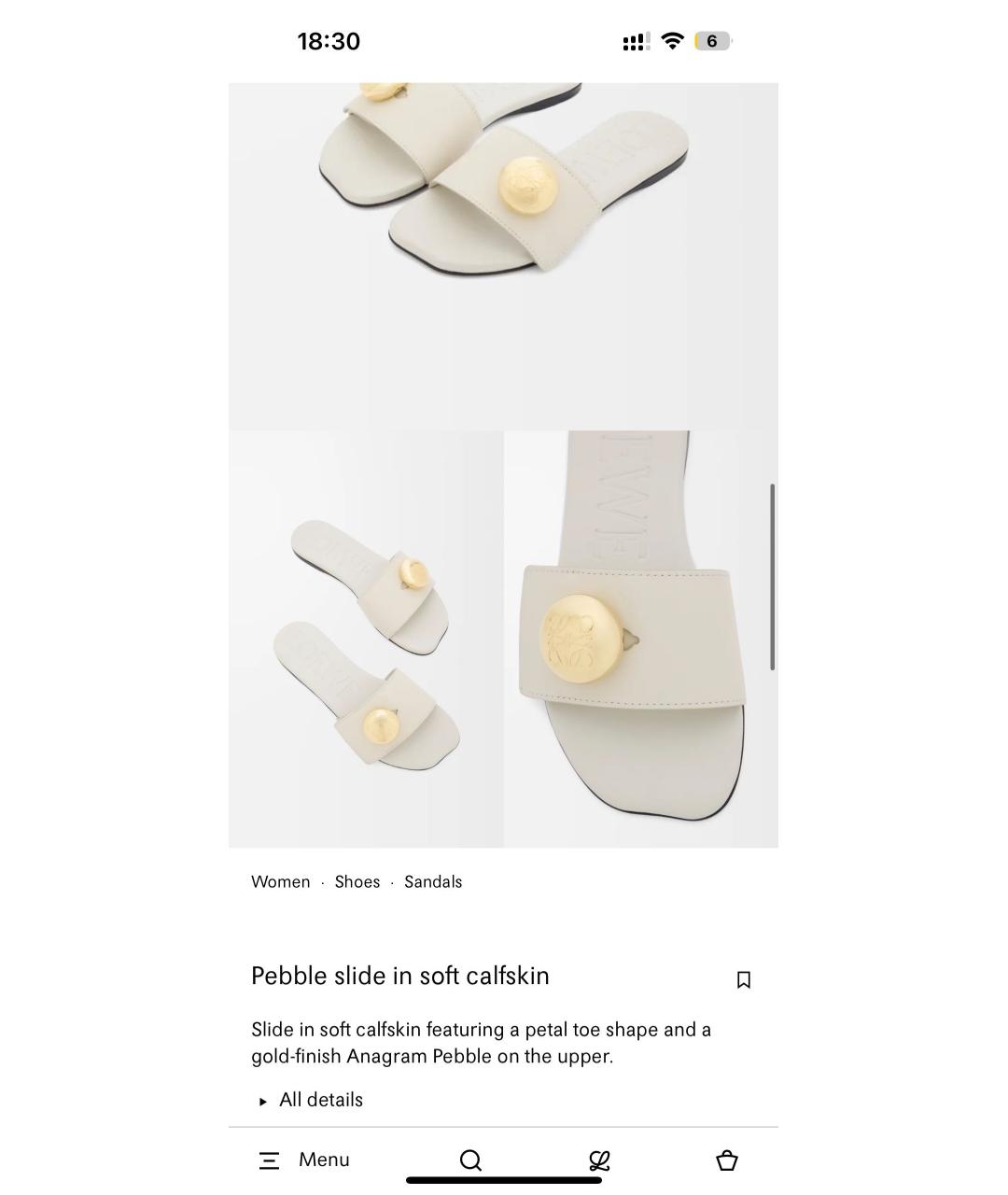 LOEWE Бежевые кожаные мюли, фото 7