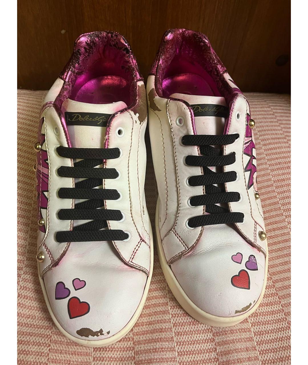 DOLCE&GABBANA Мульти кеды из искусственной кожи, фото 2