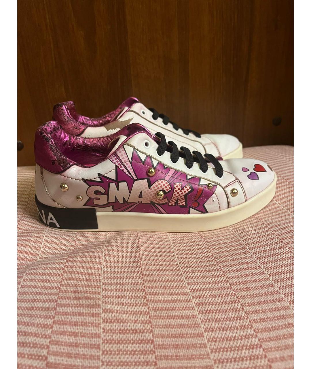 DOLCE&GABBANA Мульти кеды из искусственной кожи, фото 5