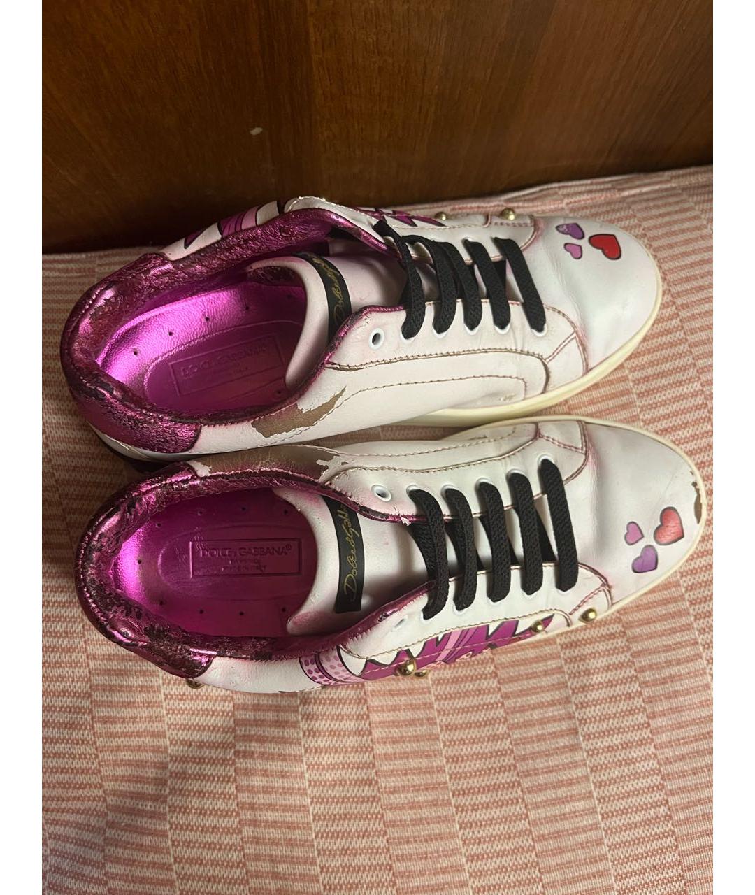 DOLCE&GABBANA Мульти кеды из искусственной кожи, фото 4