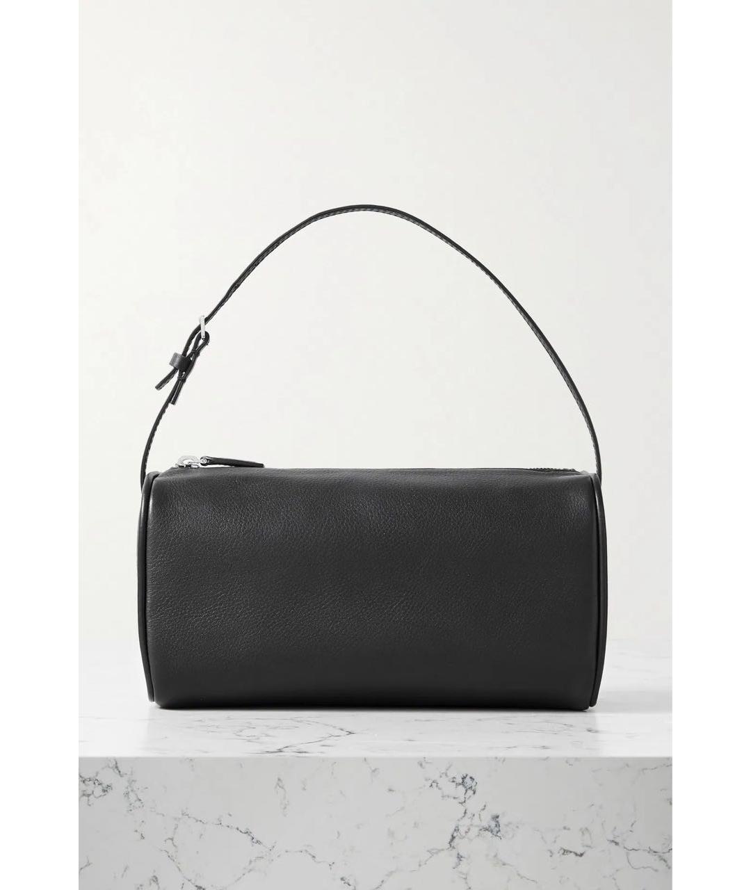 THE ROW Черная кожаная сумка с короткими ручками, фото 3