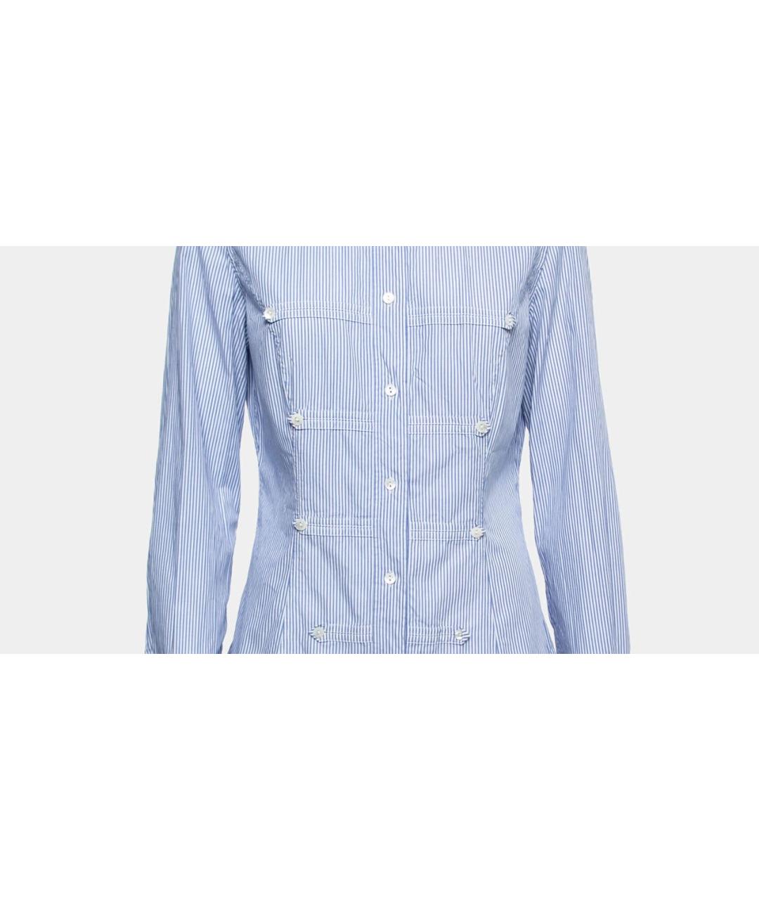 DOLCE&GABBANA Голубая хлопковая рубашка, фото 9