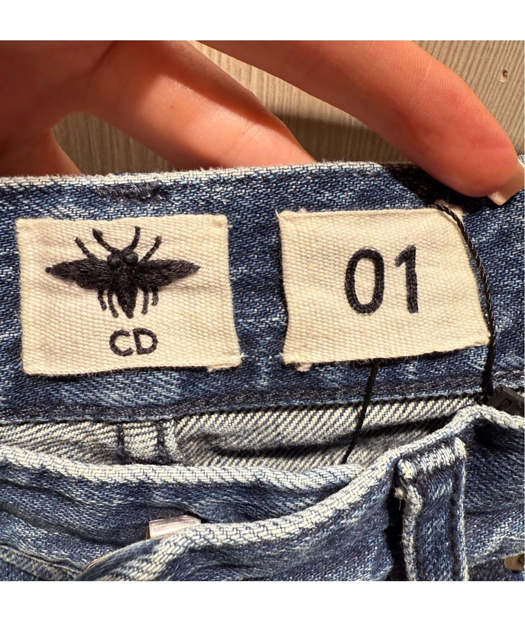 CHRISTIAN DIOR Хлопковые прямые джинсы, фото 4