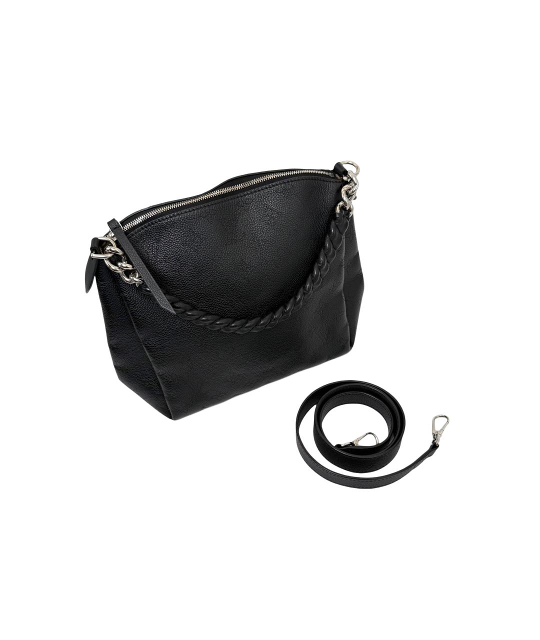 LOUIS VUITTON Черная кожаная сумка через плечо, фото 7