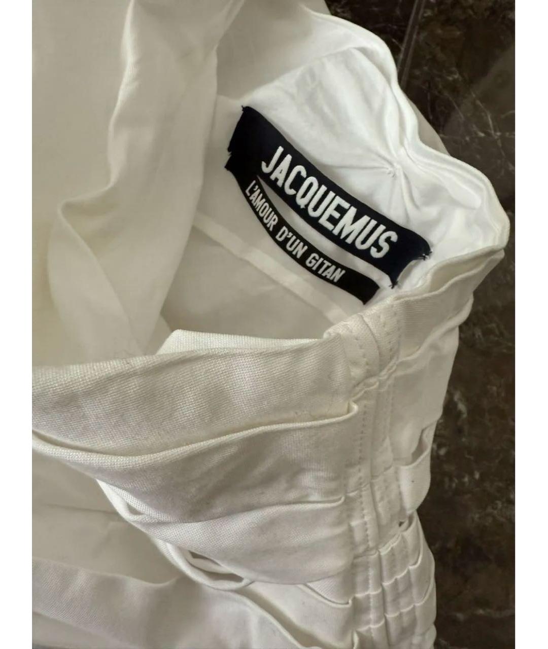 JACQUEMUS Белая хлопковая рубашка, фото 3