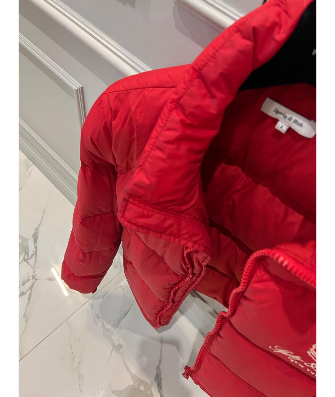 SPORTY AND RICH Красная полиэстеровая куртка, фото 3