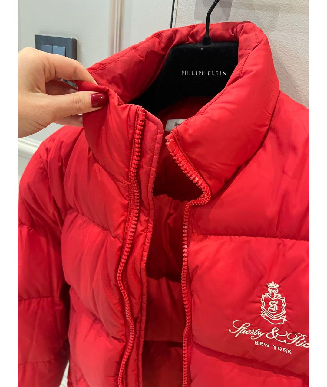 SPORTY AND RICH Красная полиэстеровая куртка, фото 2