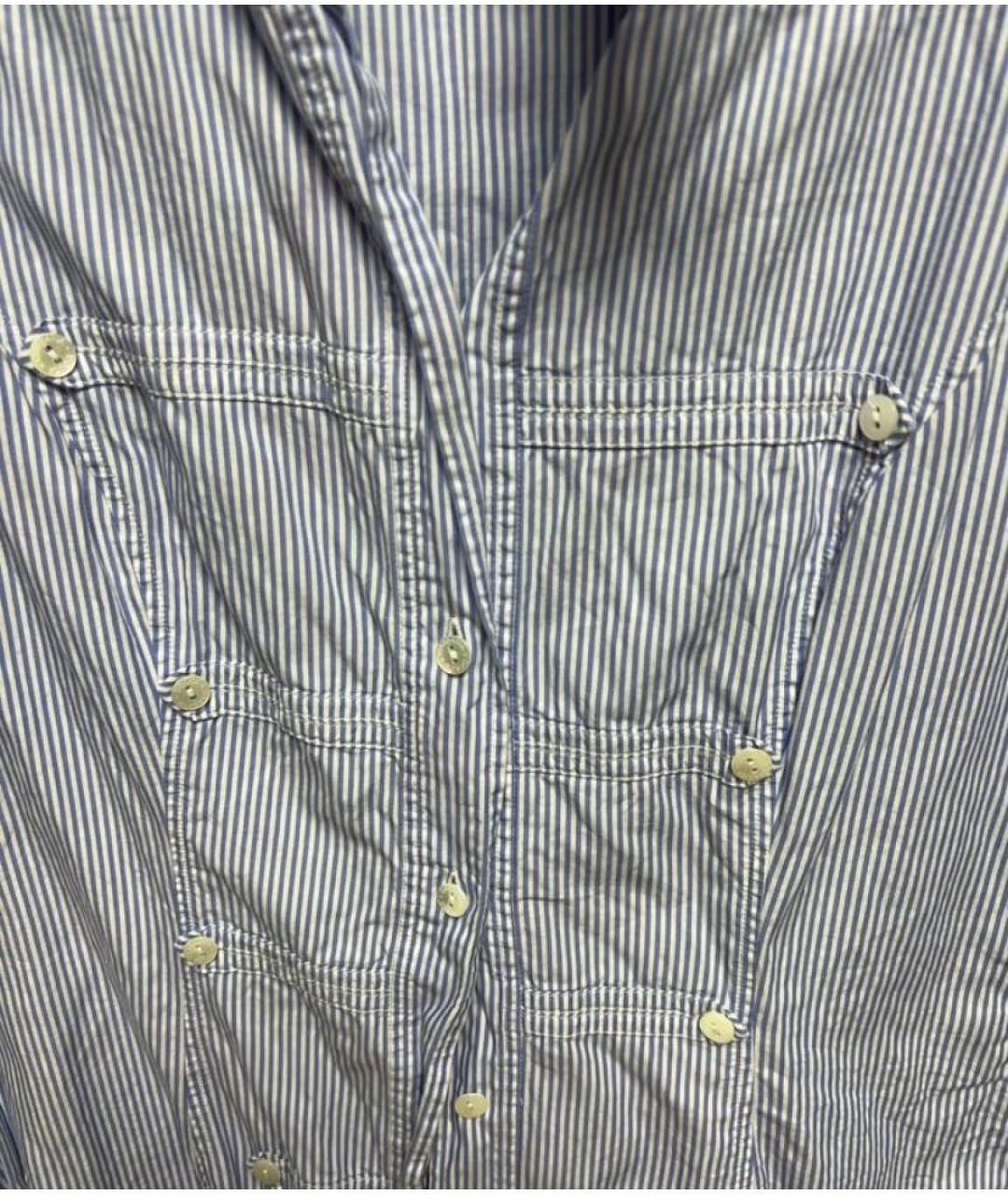 DOLCE&GABBANA Голубая хлопковая кэжуал рубашка, фото 4