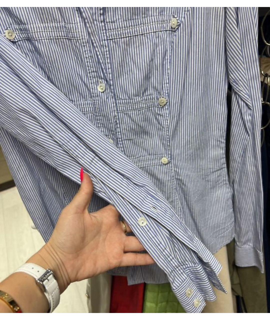 DOLCE&GABBANA Голубая хлопковая кэжуал рубашка, фото 7