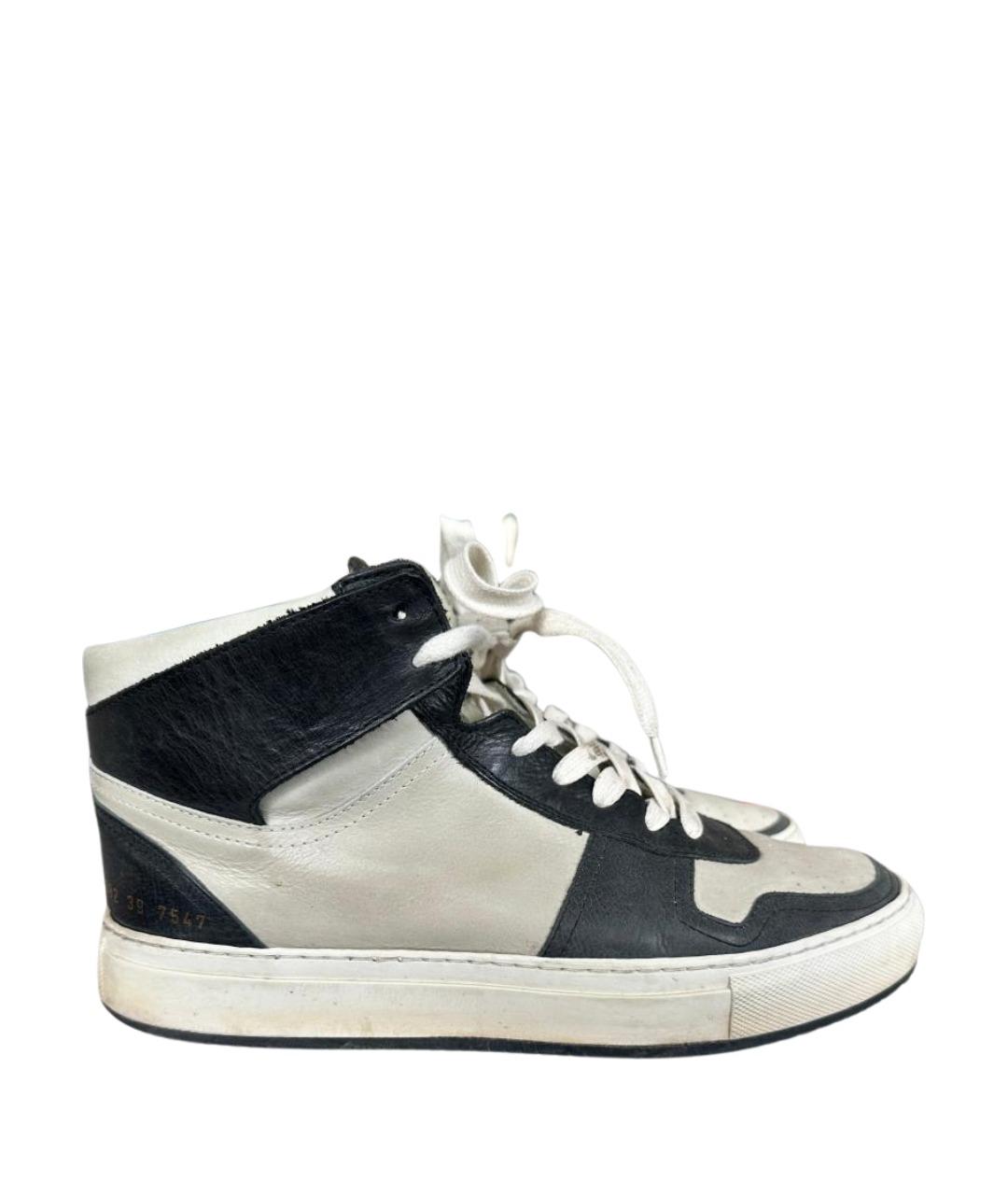 COMMON PROJECTS Белые кожаные высокие кроссовки / кеды, фото 1