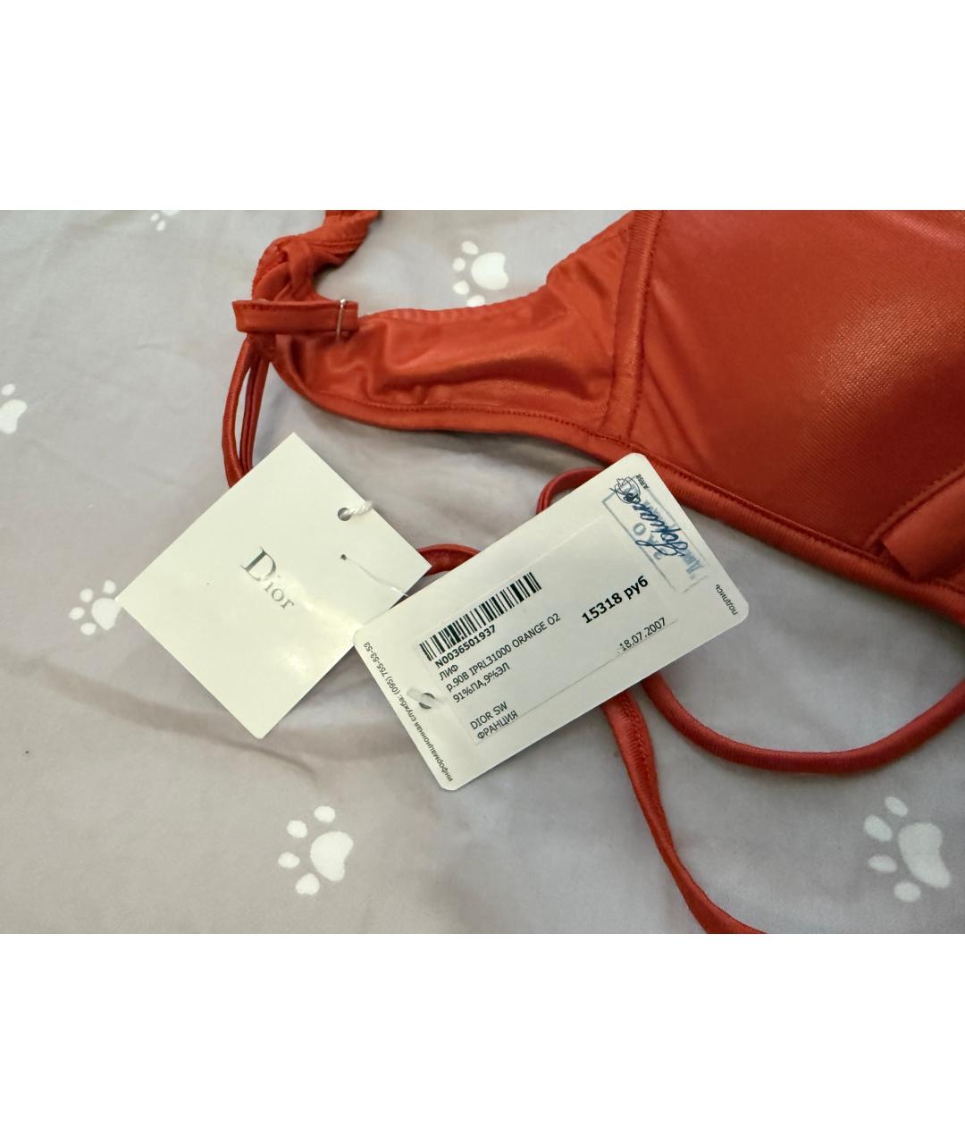 CHRISTIAN DIOR Красный полиэстеровый купальник, фото 3