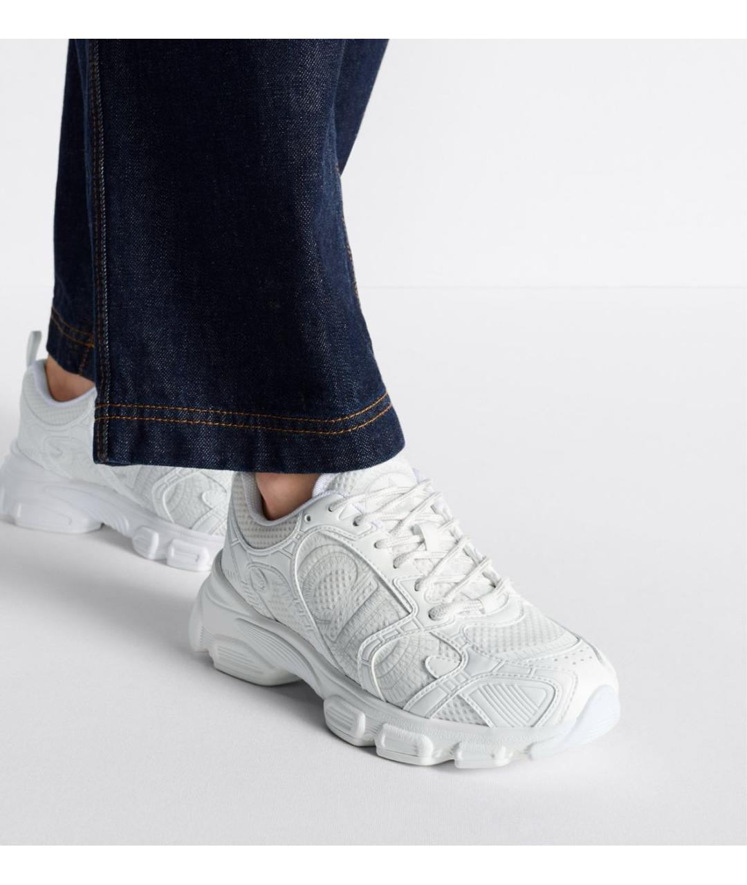 CHRISTIAN DIOR Белые замшевые кроссовки, фото 2