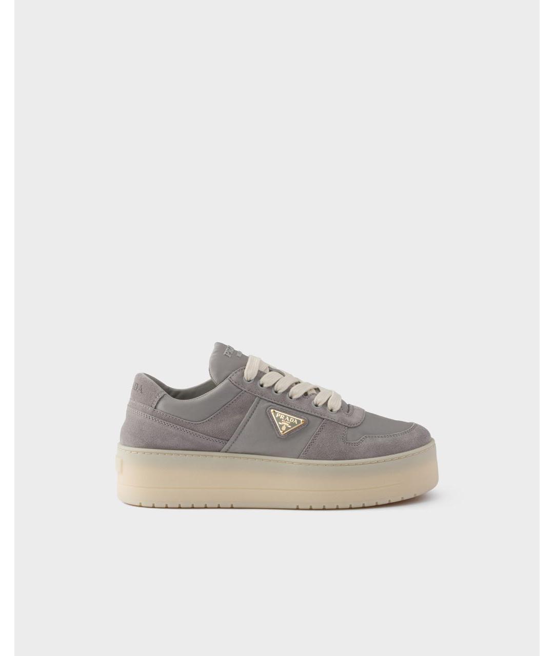 PRADA Антрацитовые замшевые кроссовки, фото 6