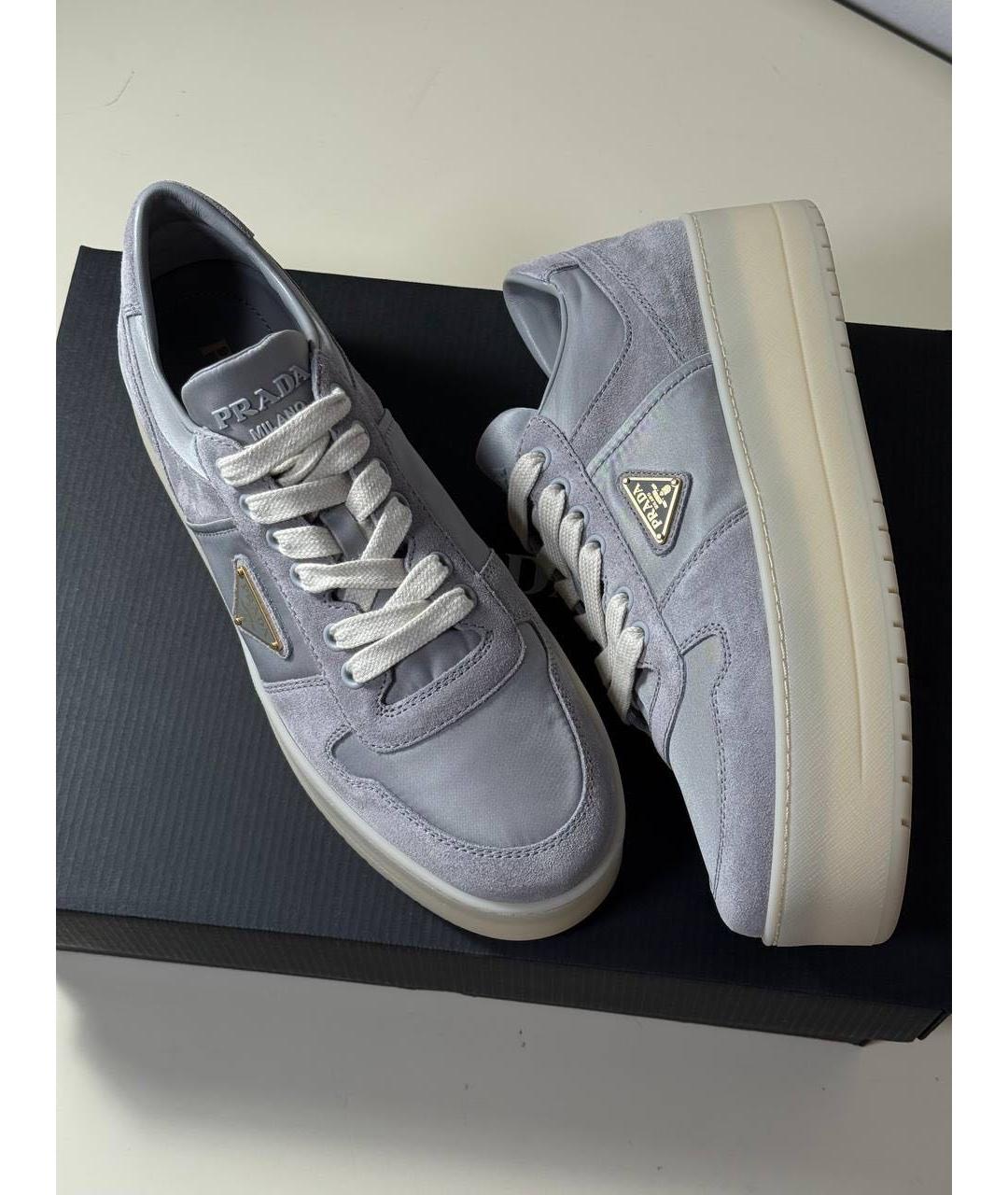 PRADA Антрацитовые замшевые кроссовки, фото 3