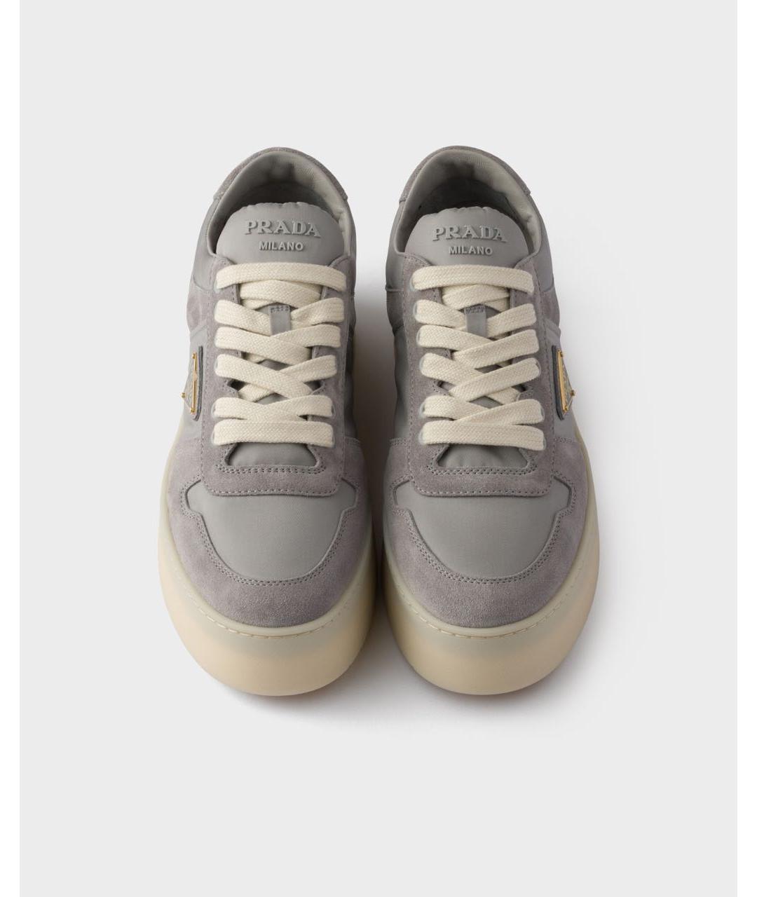 PRADA Антрацитовые замшевые кроссовки, фото 2