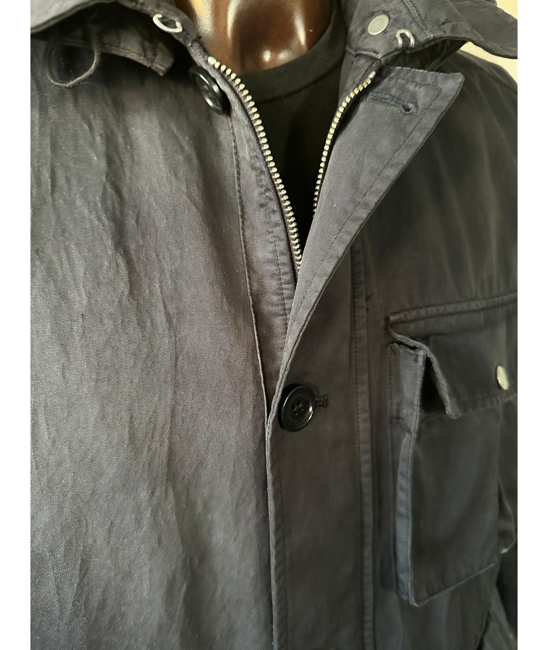 CP COMPANY Черная хлопко-эластановая куртка, фото 4