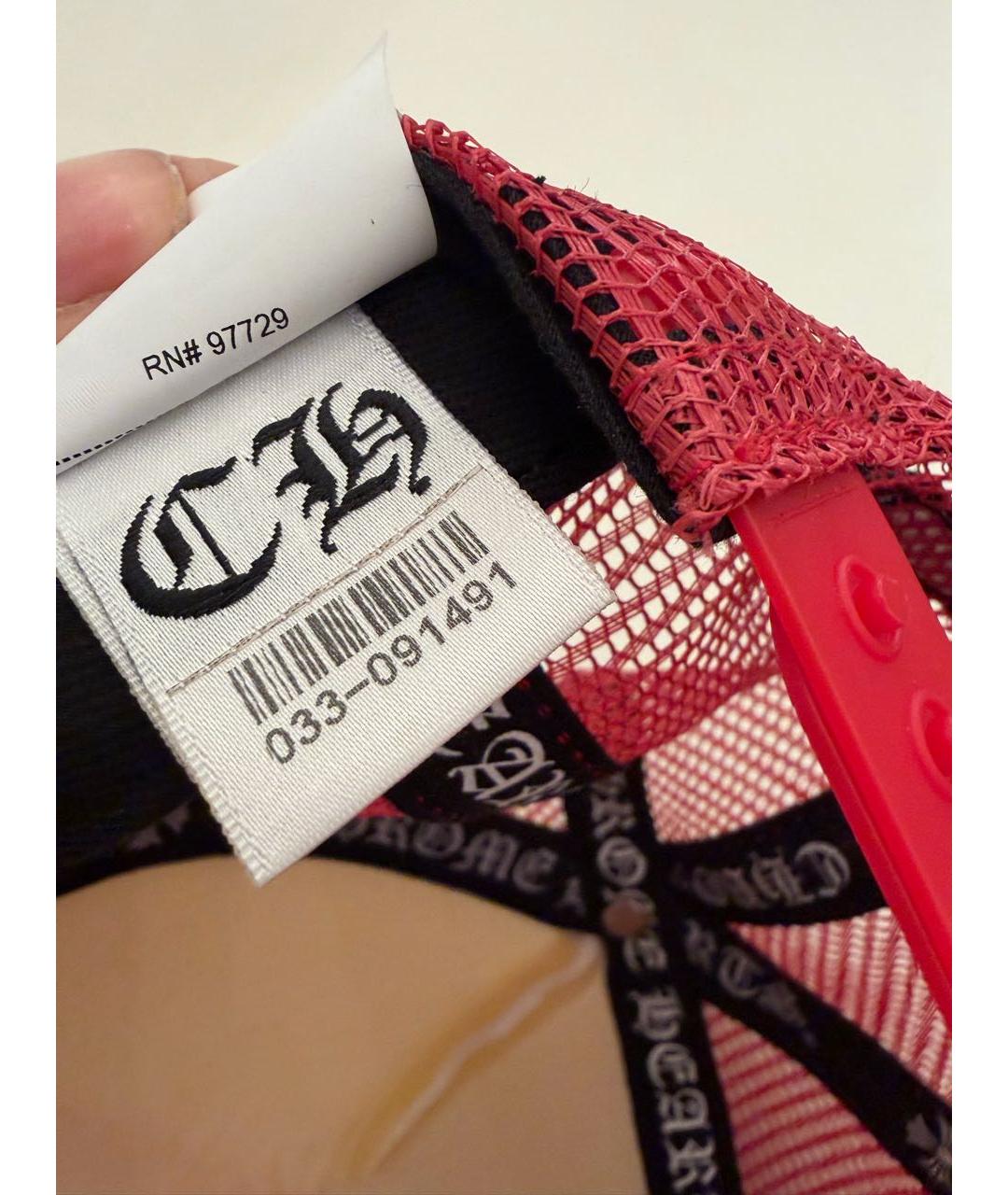 CHROME HEARTS Красная синтетическая кепка, фото 5