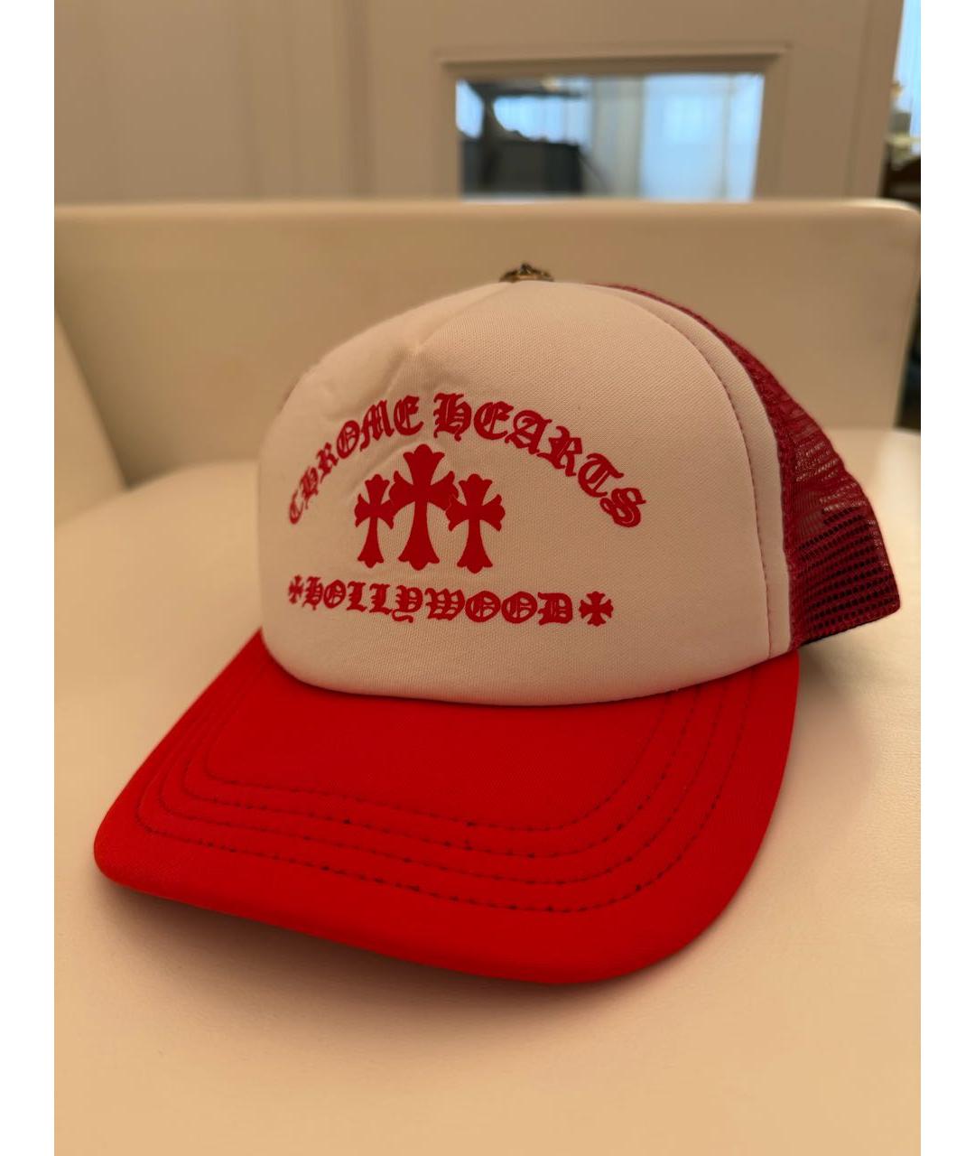 CHROME HEARTS Красная синтетическая кепка, фото 6