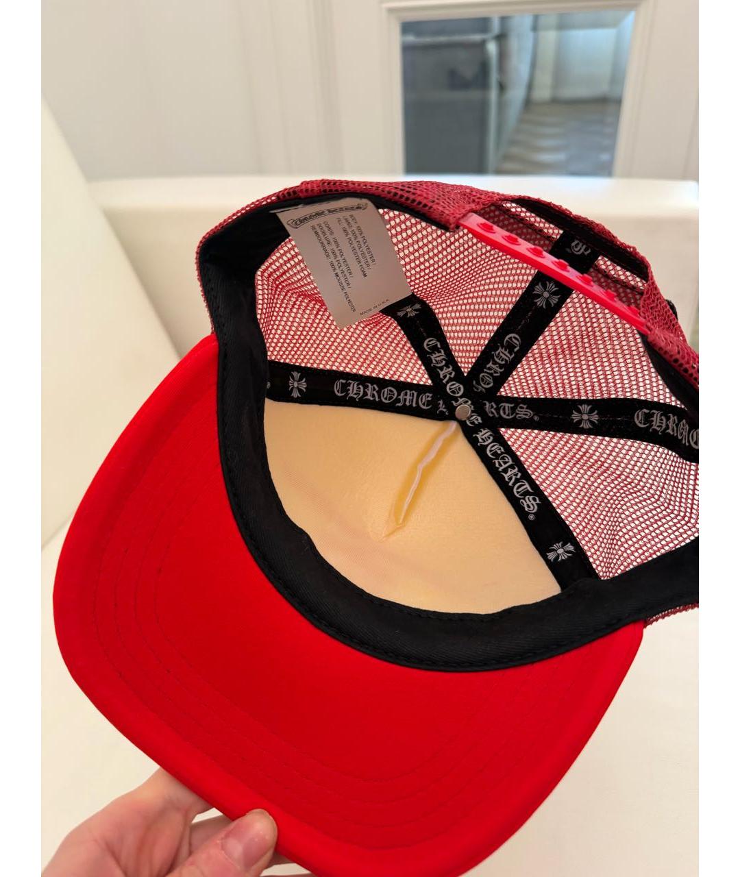 CHROME HEARTS Красная синтетическая кепка, фото 3