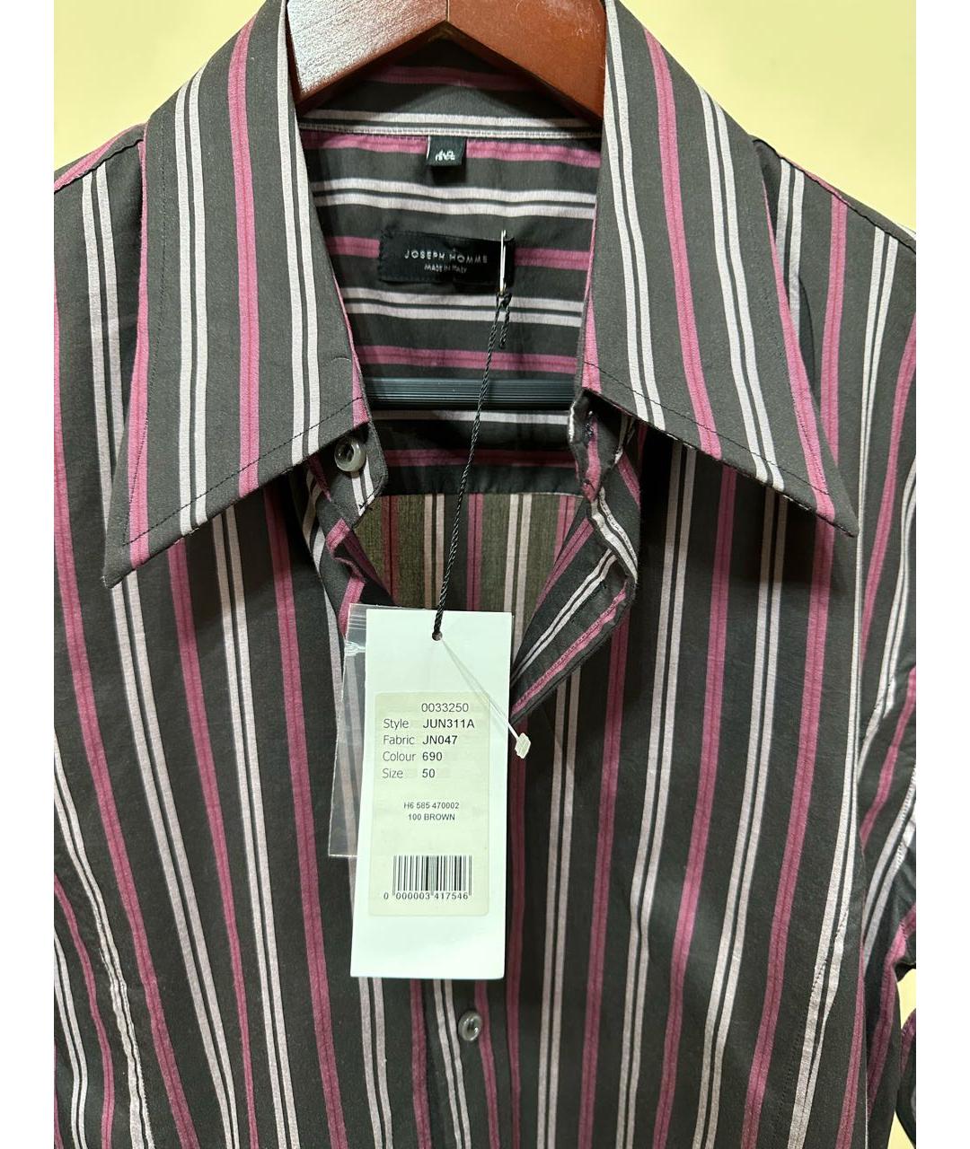 JOSEPH Бордовая хлопко-полиэстеровая кэжуал рубашка, фото 7