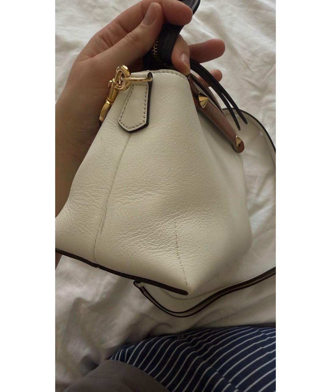 FENDI Белая кожаная сумка через плечо, фото 7