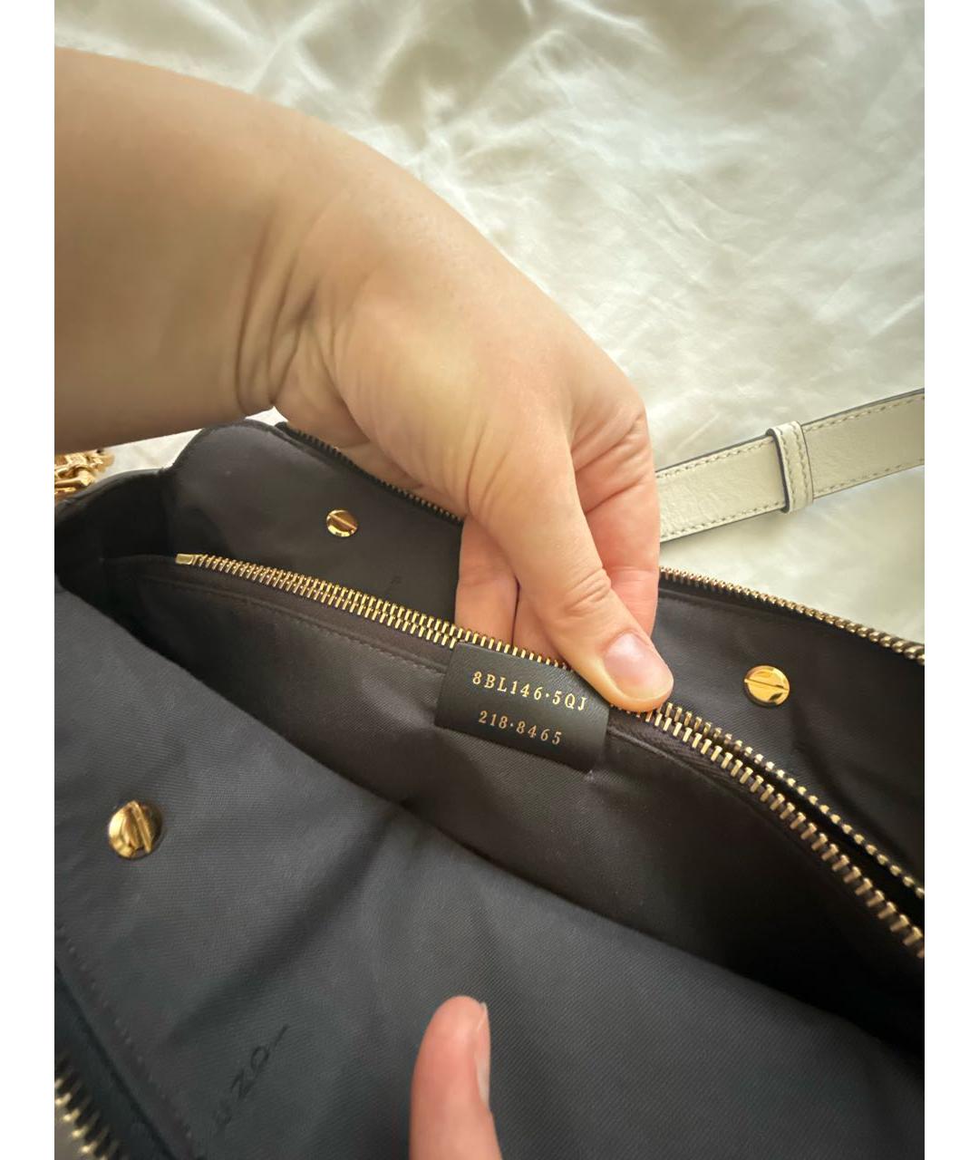 FENDI Белая кожаная сумка через плечо, фото 6