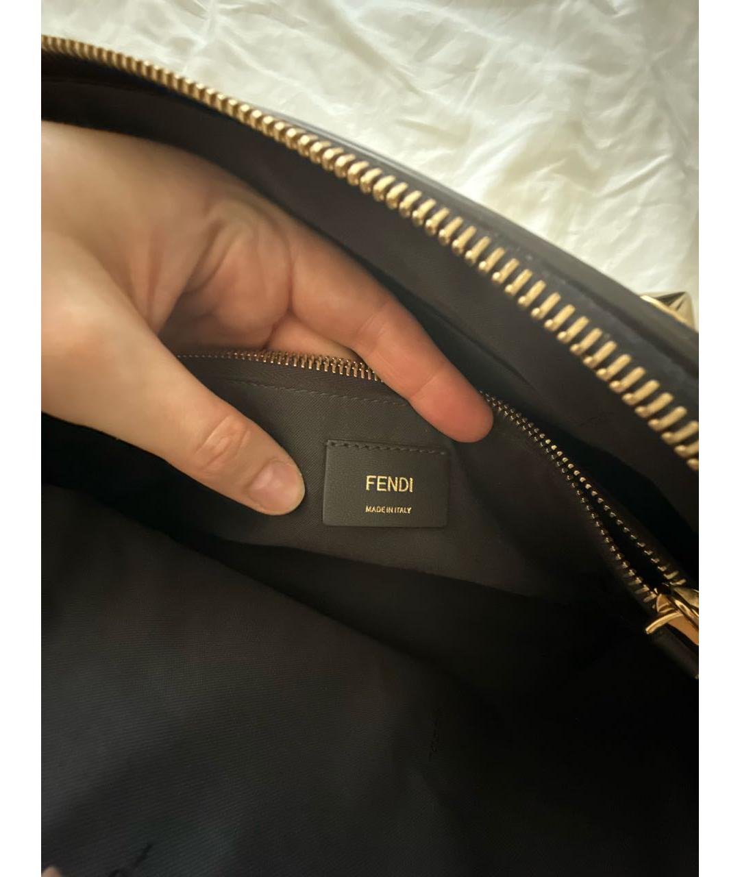 FENDI Белая кожаная сумка через плечо, фото 5