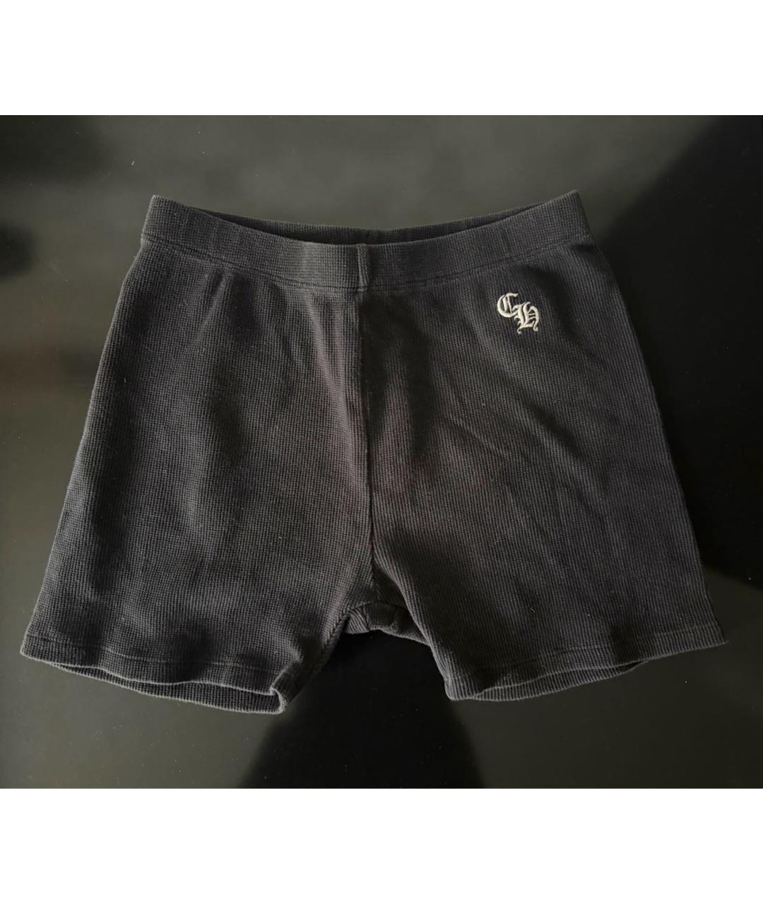 CHROME HEARTS Черные хлопковые шорты, фото 5