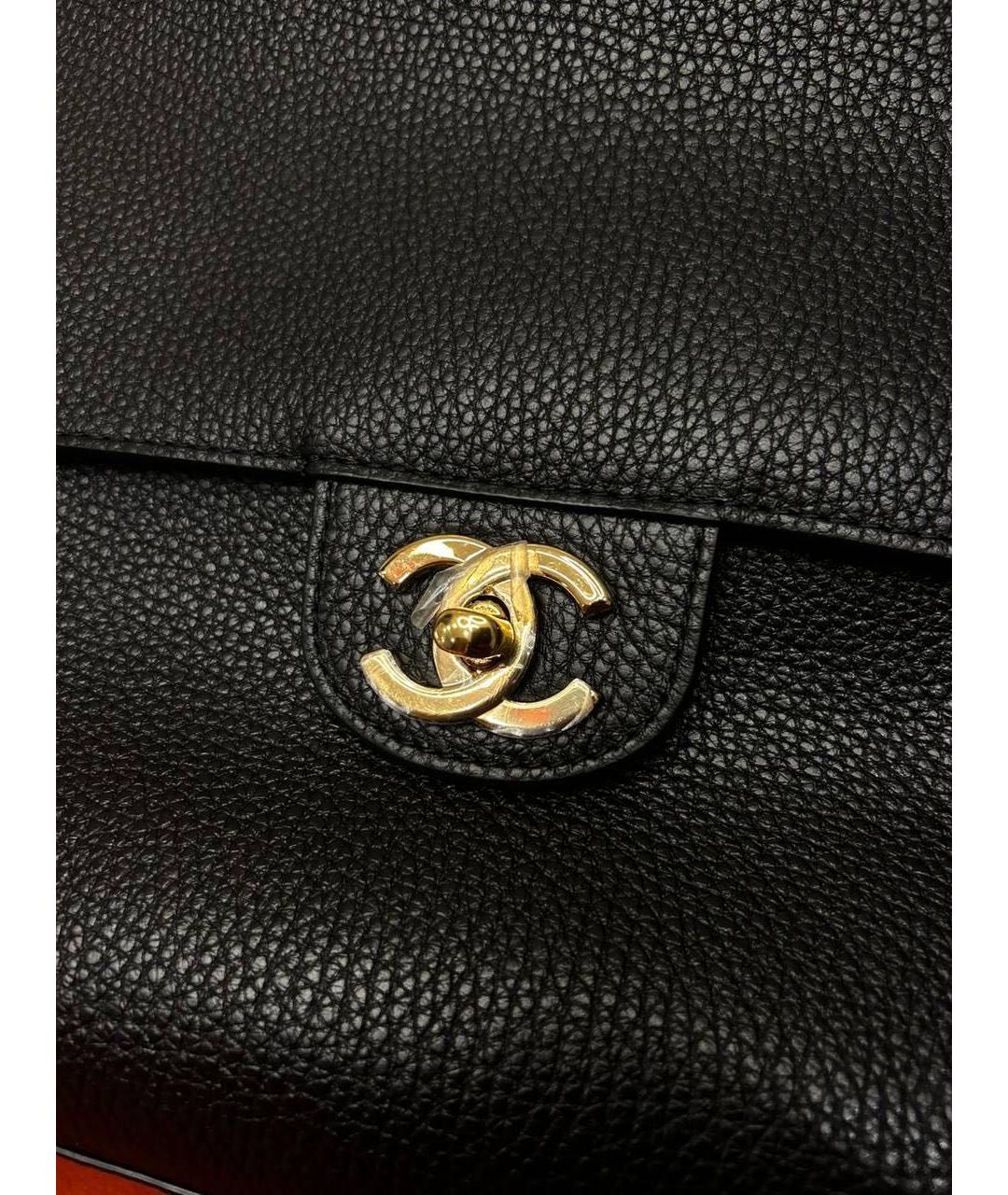 CHANEL Черная кожаная сумка через плечо, фото 2