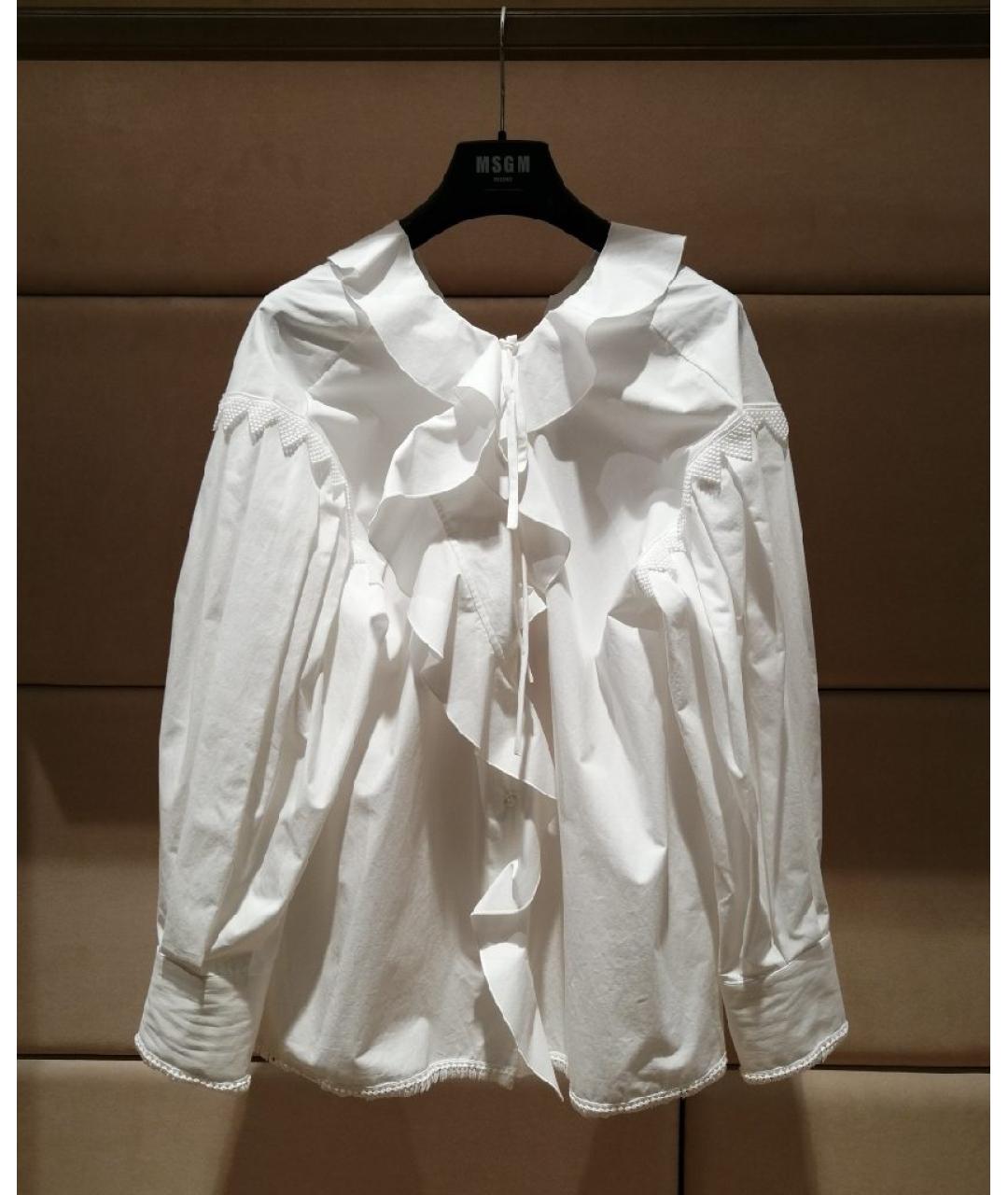 MSGM Белая хлопковая рубашка, фото 3