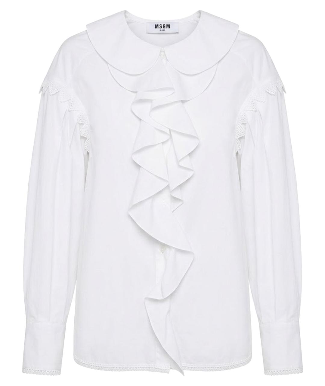 MSGM Белая хлопковая рубашка, фото 1